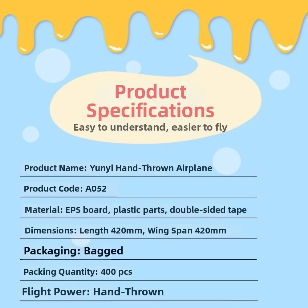 

New DIY Hand Throw Flying Glider Planes Adjustable Center 37*46cm Elastic Rubber Band Powered Assembly Model For Children
