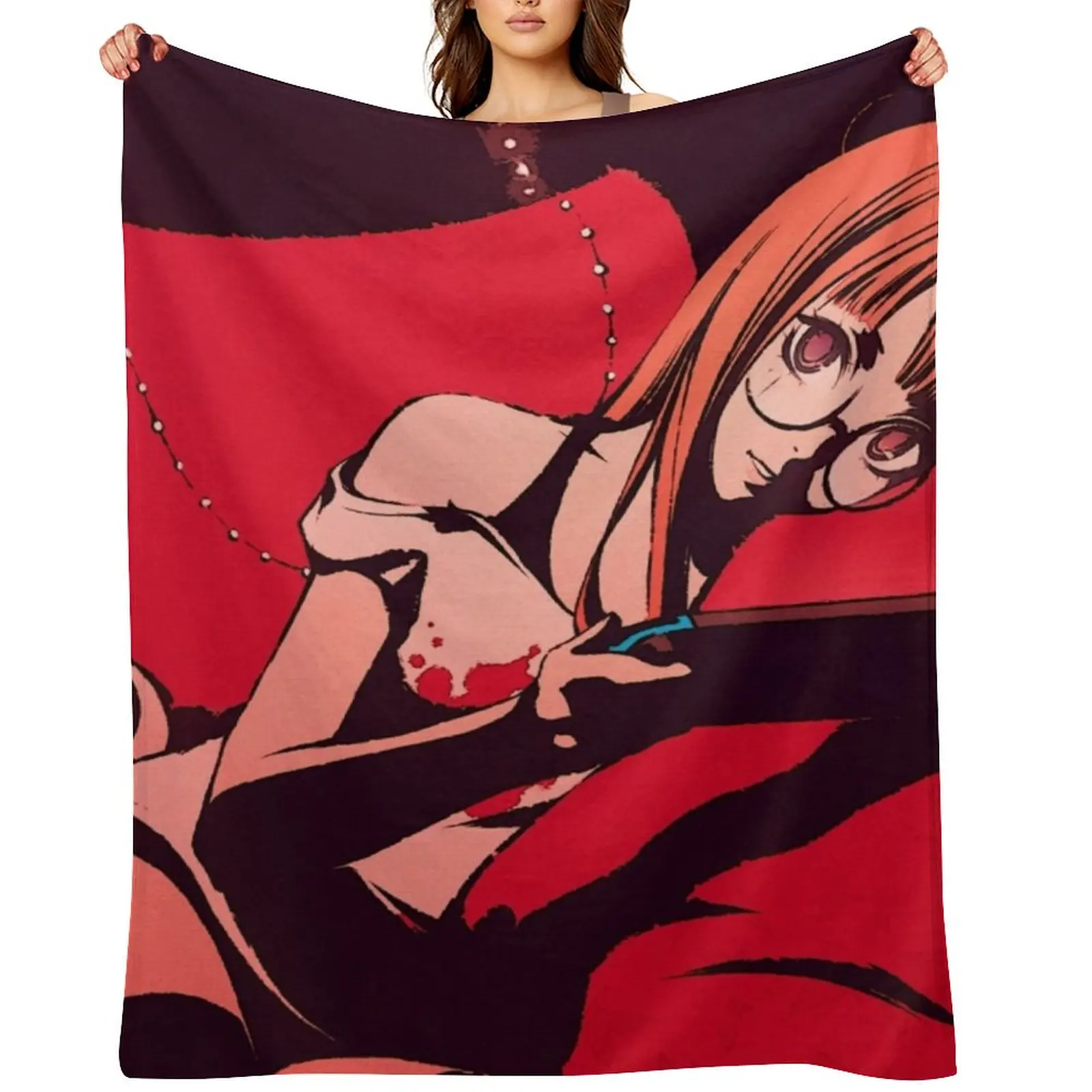 

Futaba Sakura | Playing Throw Blanket warm for winter Vintage Luxury Designer Blankets For Baby Blankets