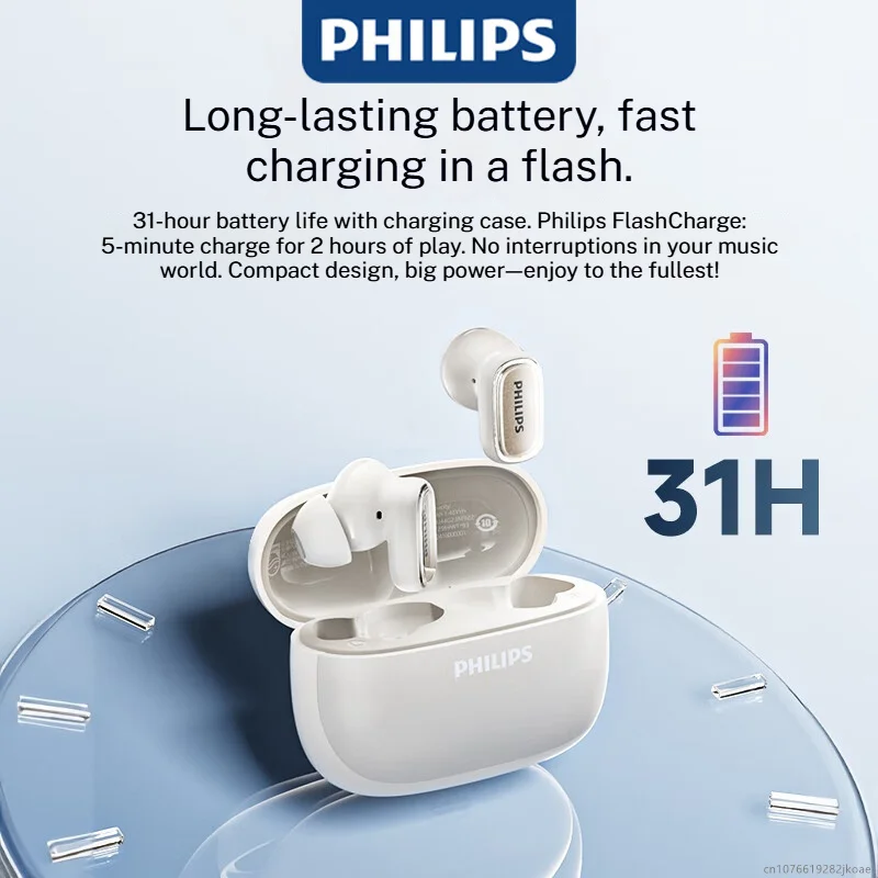 Original Philips TAT2569 Earphones Wireless Bluetooth Noise