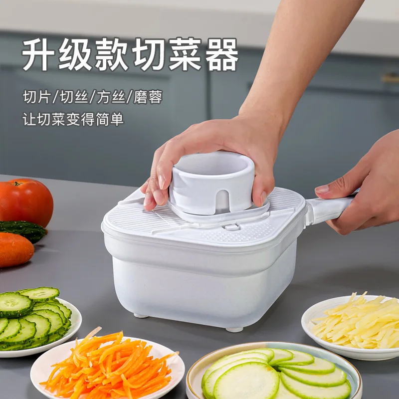 

Multifunctional Multifunctional Vegetable Cutter Shredder Wire Scraper Slicer Storage And Drainage Basket