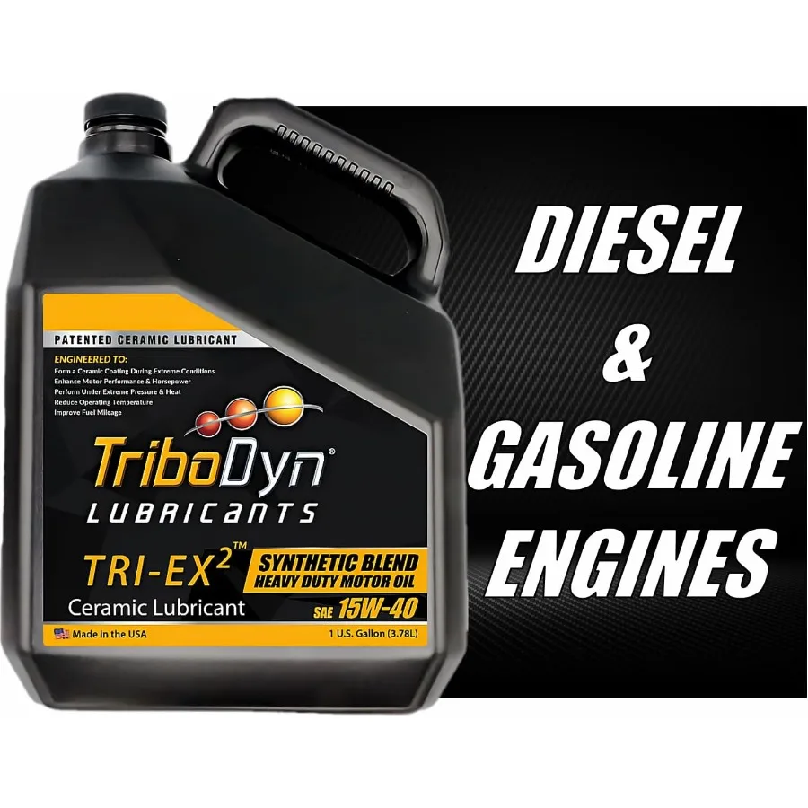 TRIEX2 15W40 زيت محرك صناعي عالي التحمل مع طلاء سيراميك حاصل على براءة اختراع لإصلاح الملابس لمحركات عالية الأداء مثالية f #3