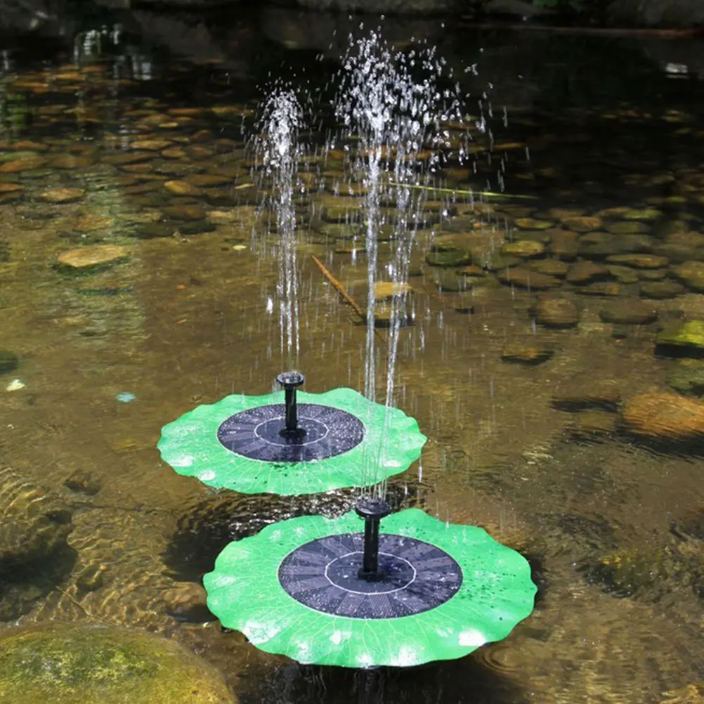 

Solar Fountain Lotus-Leaf Pond Garden Floating Decor Water Scenery Bird Bath Fountains Outdoor Pool Landscape Solar Powered