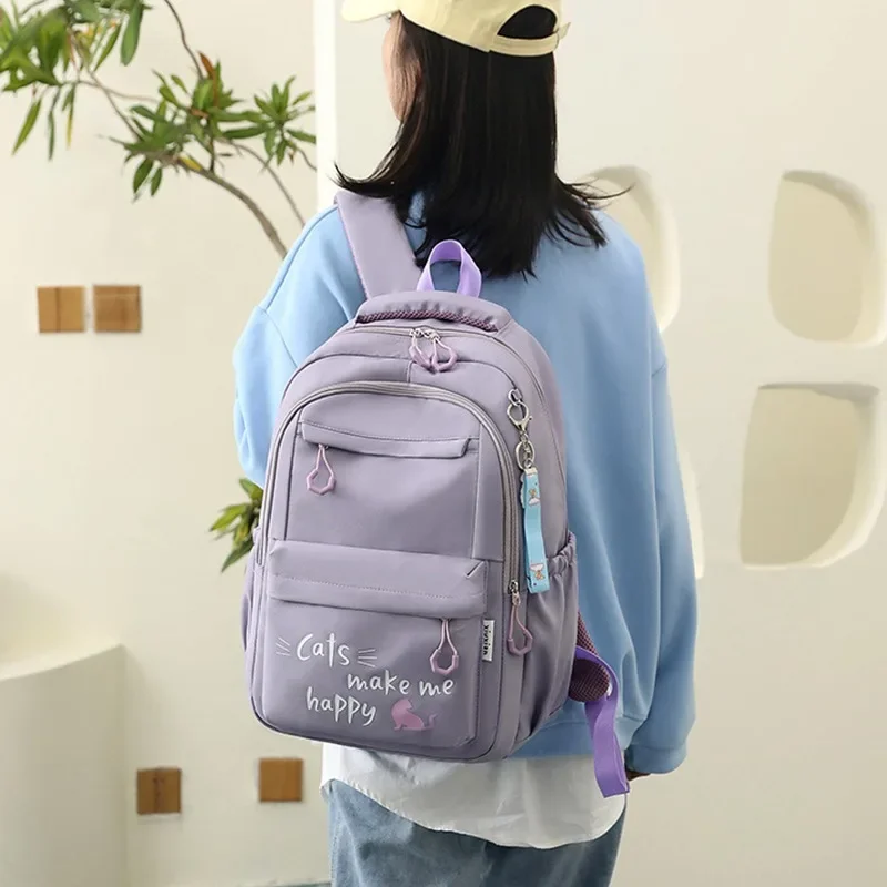 Girl School Bag Backpack Back Pack for Teenager Women Children Female Pink Schoolbag Primary High Bagpack Class Teens Child Kids