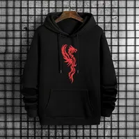Male Trendy Casual Autumn Winter Style Hoody Urban Outwear Men Phoenix Hoodies 2025 Streetwear Fashion Hip Hop Hooded Sweatshirt