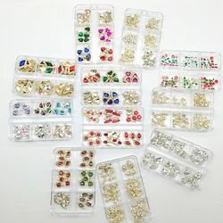 3D Planet Nail Charms Jewelry Luxury Zircon Butterfly Nail Rhinestones Heart Diamond Crystal Nails Art Decoration Accessories
