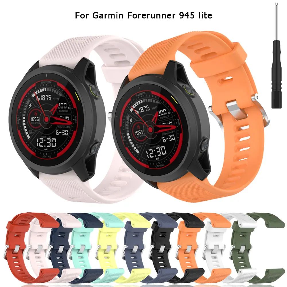 

Silicone Watchband For Garmin Forerunner 745 945 lite Smartwatch Band Watchstrap Bracelet Sport Wristband Accessories 945lite