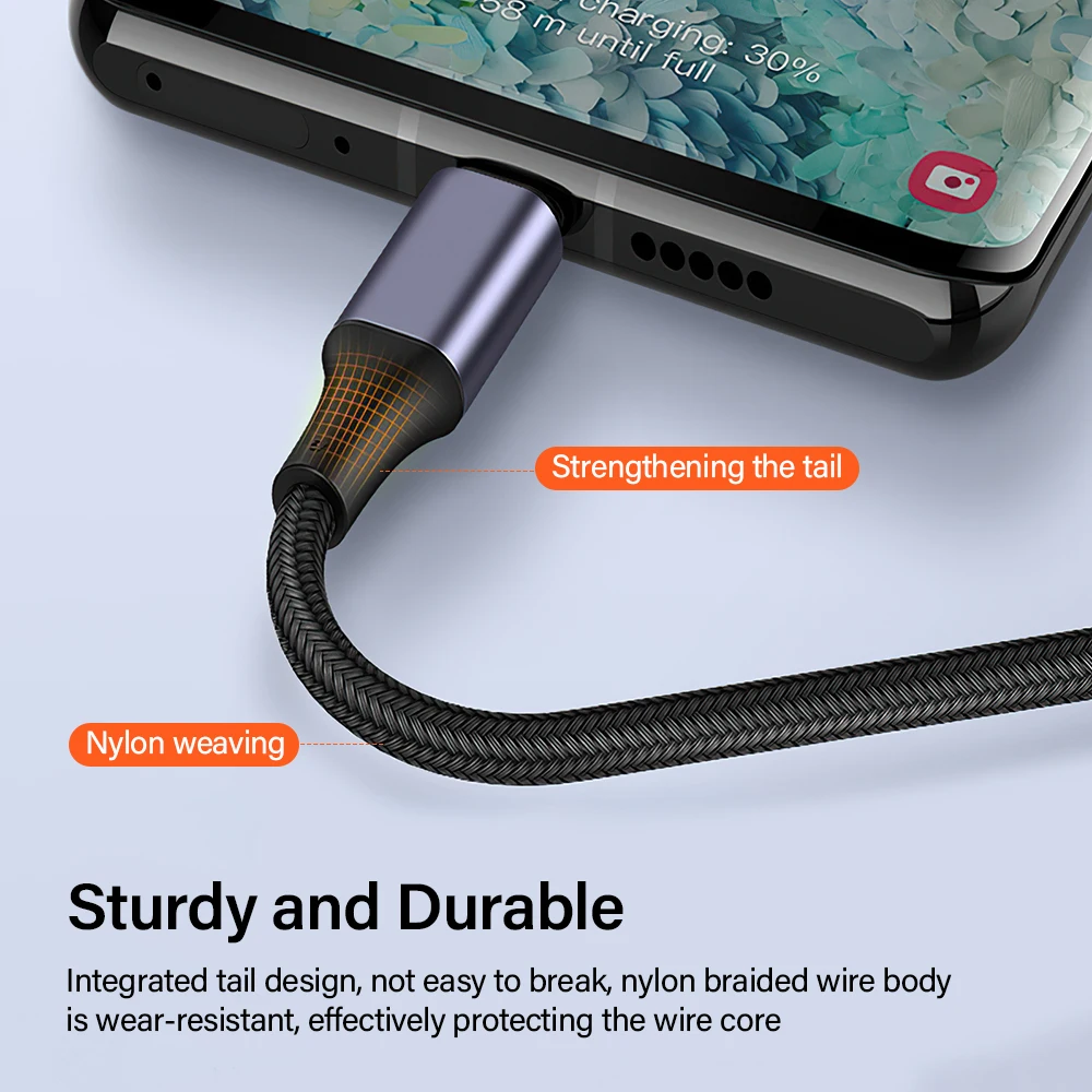 كابل 100 وات من النوع C إلى USB C PD 3.0 شحن سريع 4.0 شحن سريع من النوع C إلى النوع C لهاتف iPhone 17 16 Pro Macbook Samsung Xiaomi #5