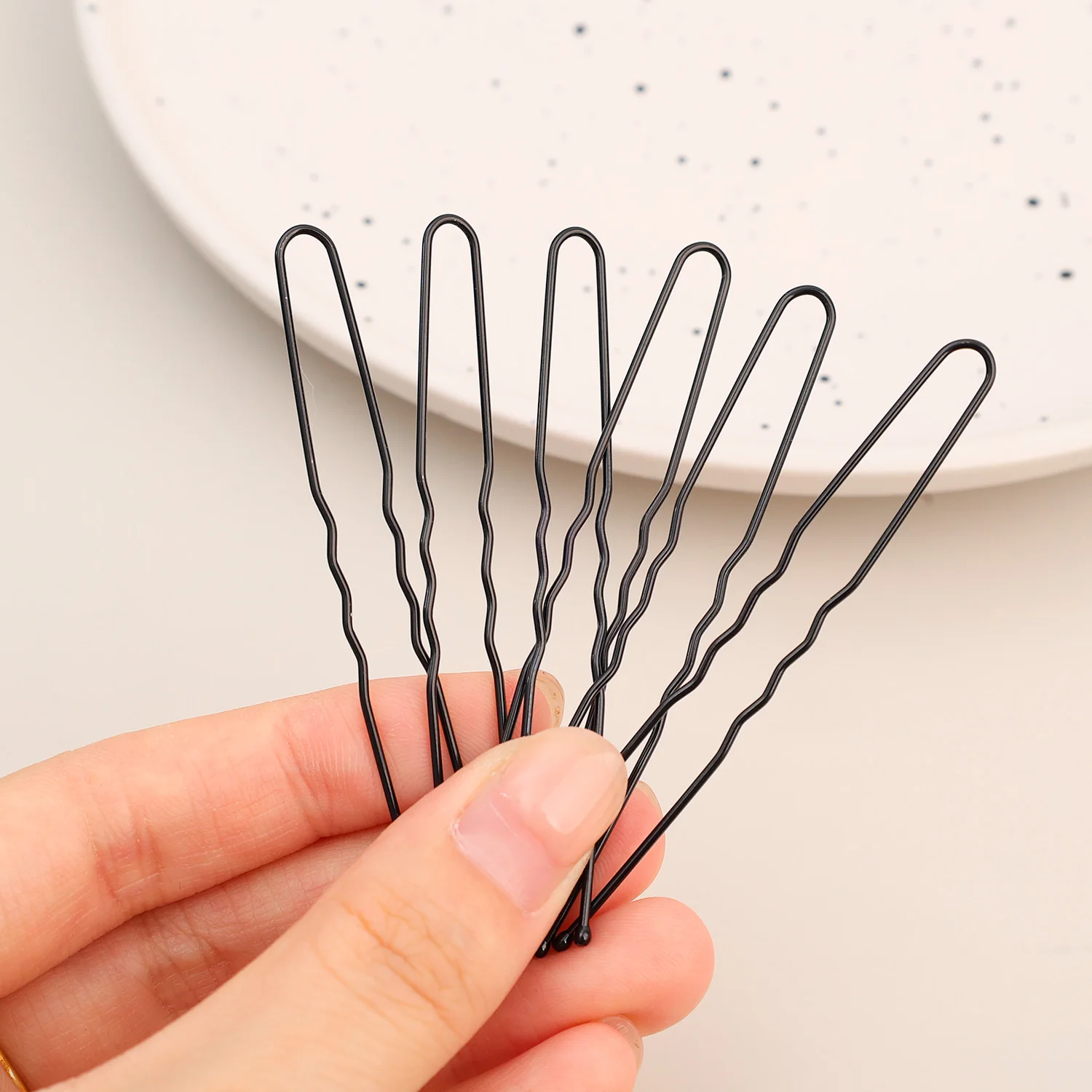 5/6/7 سنتيمتر U-شكل مقاطع الشعر المتموجة بوبي دبوس باريت صالون قبضة الأسود دبابيس الشعر المعدنية DIY بها بنفسك تصفيفة الشعر الزفاف النساء إكسسوارات الشعر #6