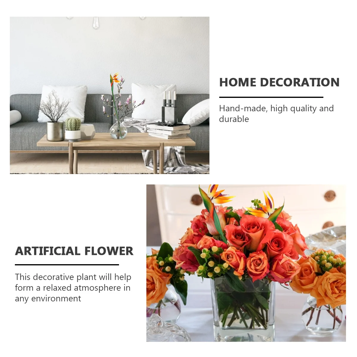 

Artificial Bird of Paradise Real Touch Faux Strelitzia Stem Home Decoration Indoor Outdoor Tropical Plant