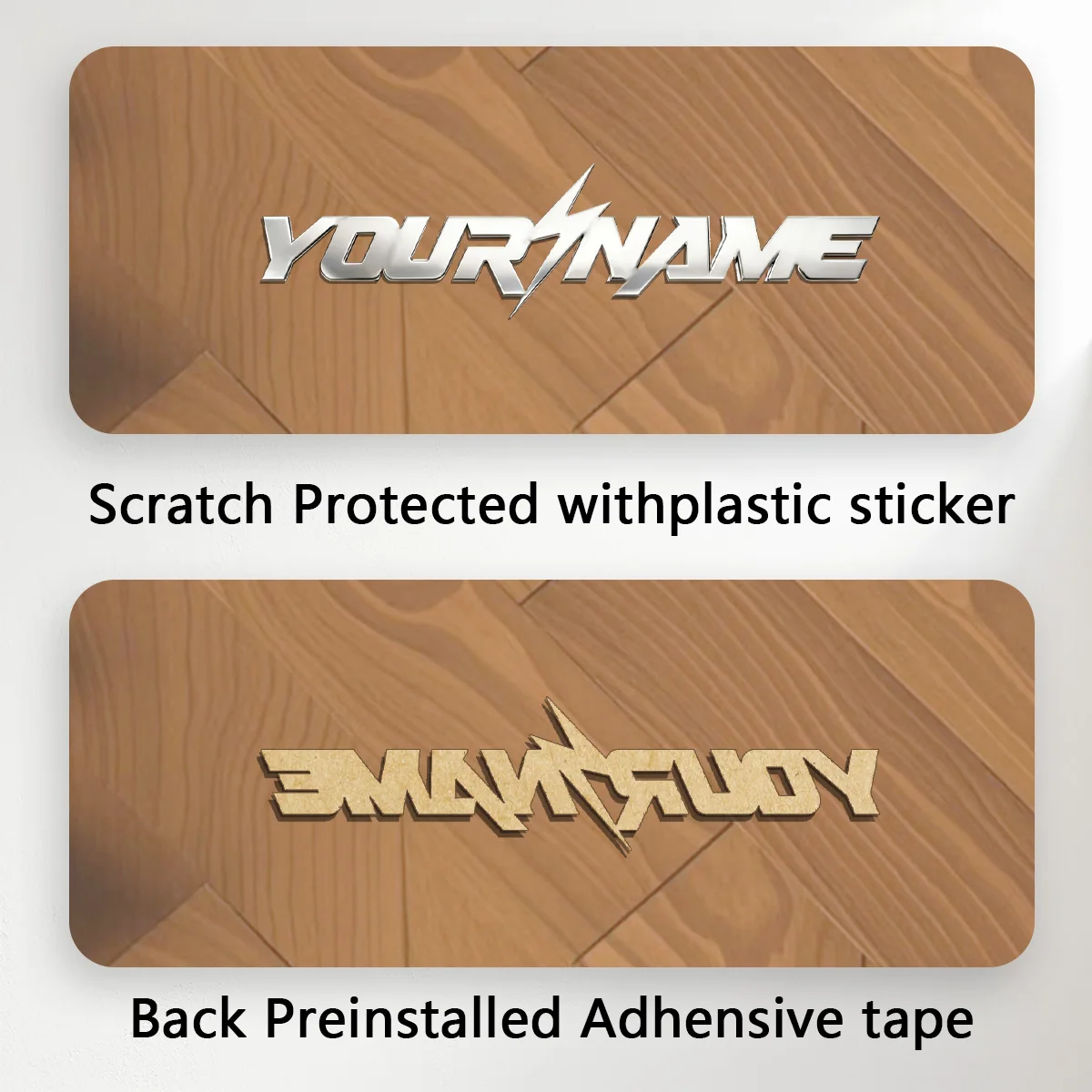 Cool Lightning 3D Metal Stickers, Car Decor, Silver, Customized Art font Badge Emblem Auto Stickers, Decal Waterproof Accessorie