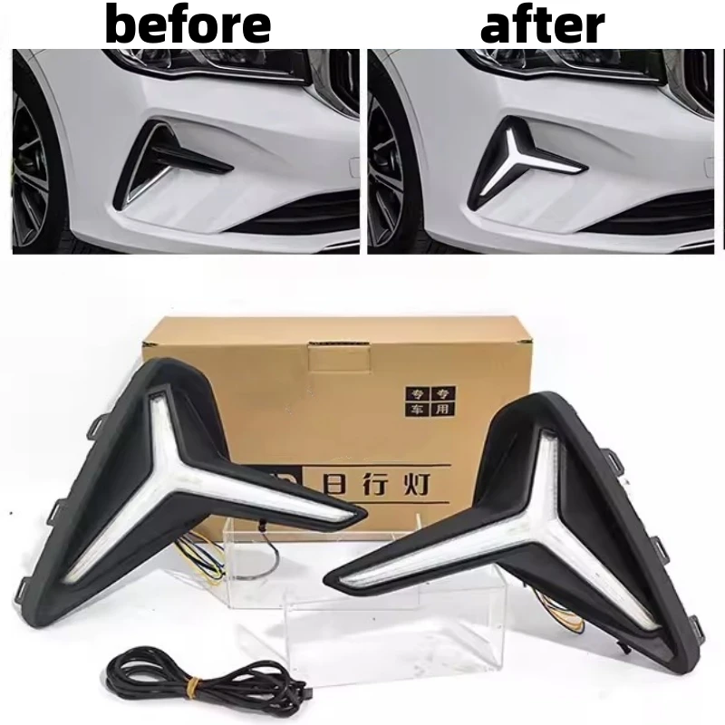 

Передняя противотуманная фара для Geely EMGRAND 4-го поколения 2022 года, модифицированная светодиодная дневная ходовая фара, фонарь переднего бампера