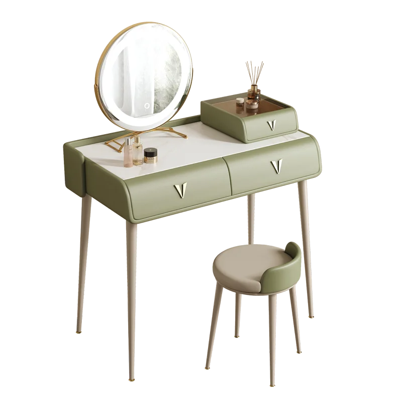 

All solid wood dresser master bedroom modern simple small apartment high-end feeling new light luxury mini makeup table 60cm