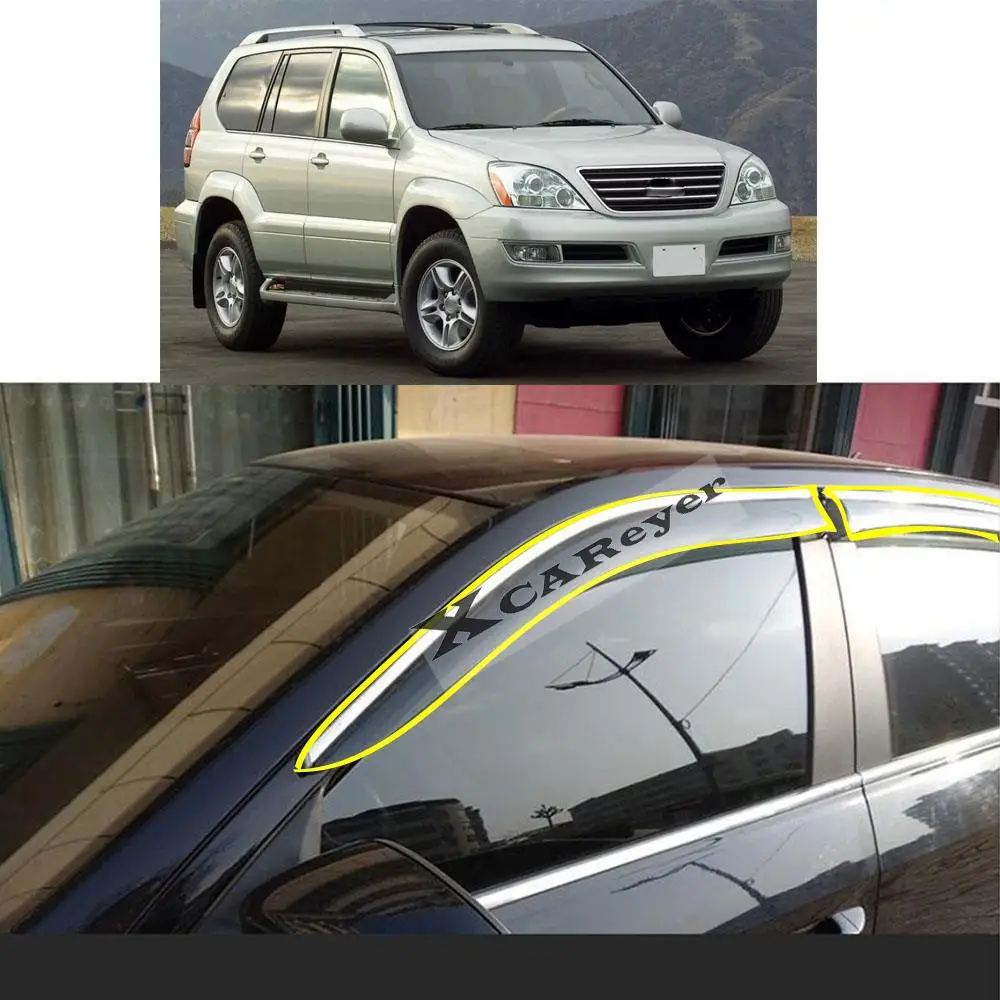 For Lexus GX (J120) GX400 GX460 GX470 2003 2004 2005-2007 2008 2009 Sticker Plastic Window Glass Wind Visor Rain/Sun Guard Vent