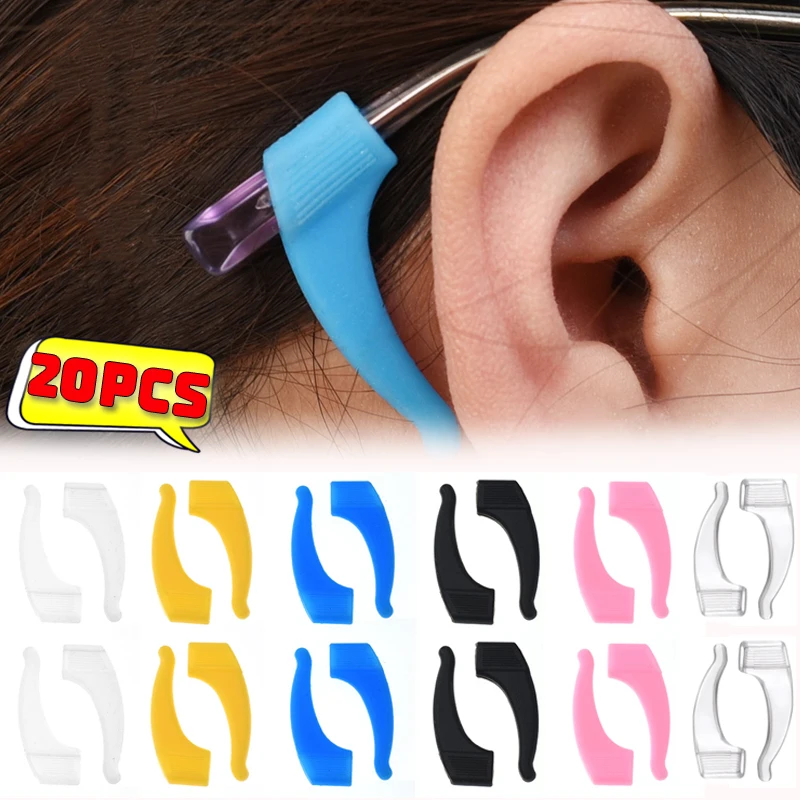 Colorful Silicone Anti-slip Ear Hooks Elastic Eyeglasses Grips Ear Stopper Bracket Fastener Accessory Temple Tip Eyewear Holder