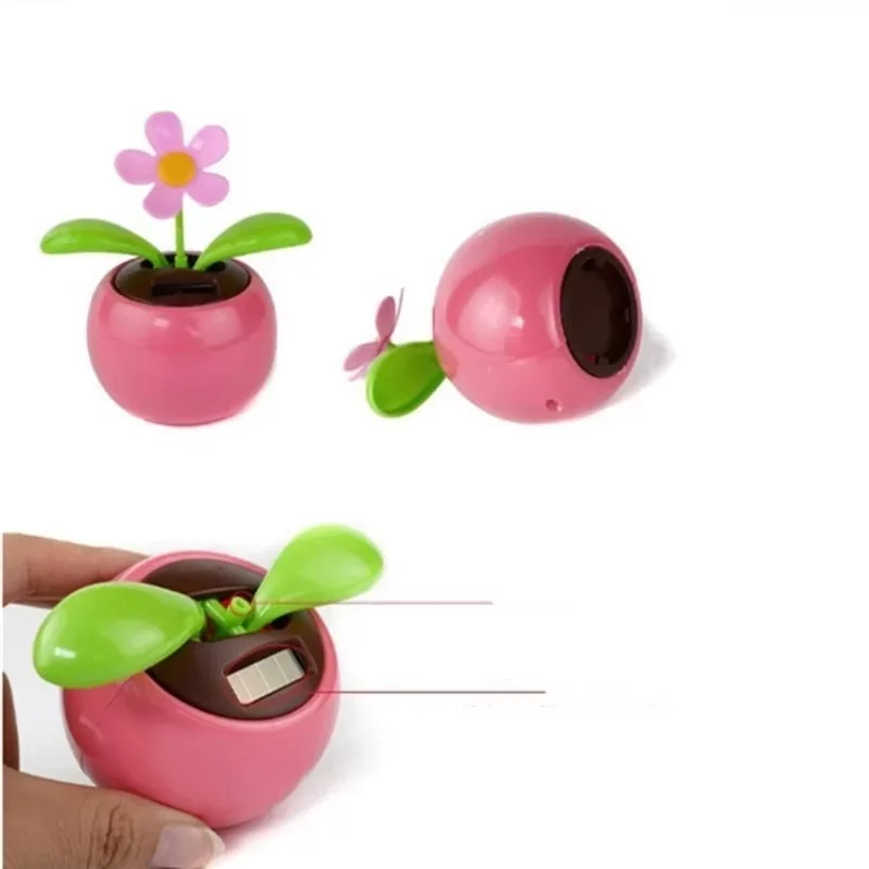 Solar Powered Dancing Flower Swinging Animated Dancer Toy Cars Office Home Decoration Car Ornament Accessories