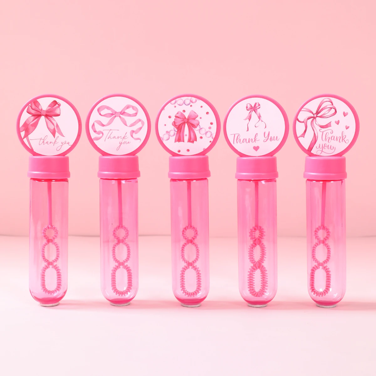 핑크 리본 버블 튜브 비누 병 10개, 생일 파티 장식 리본, 파티 선물, 어린이 장난감, 손님 선물, 베이비 샤워 장식