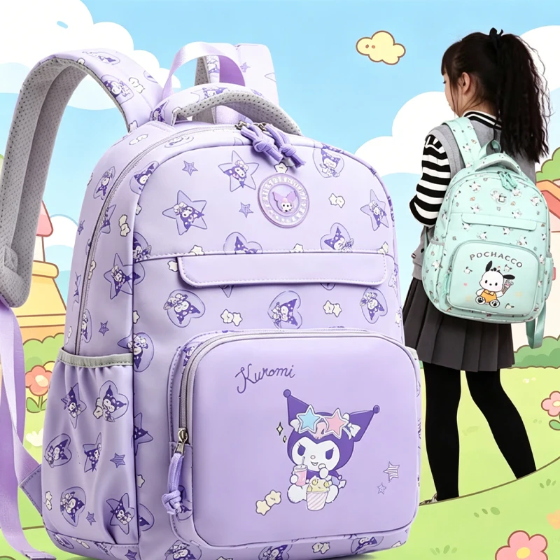 

My Melody Kuromi Backpack Student School Bag New Anime Cartoon Cute Large Capacity Kawaii Cartoon Bags for Woman