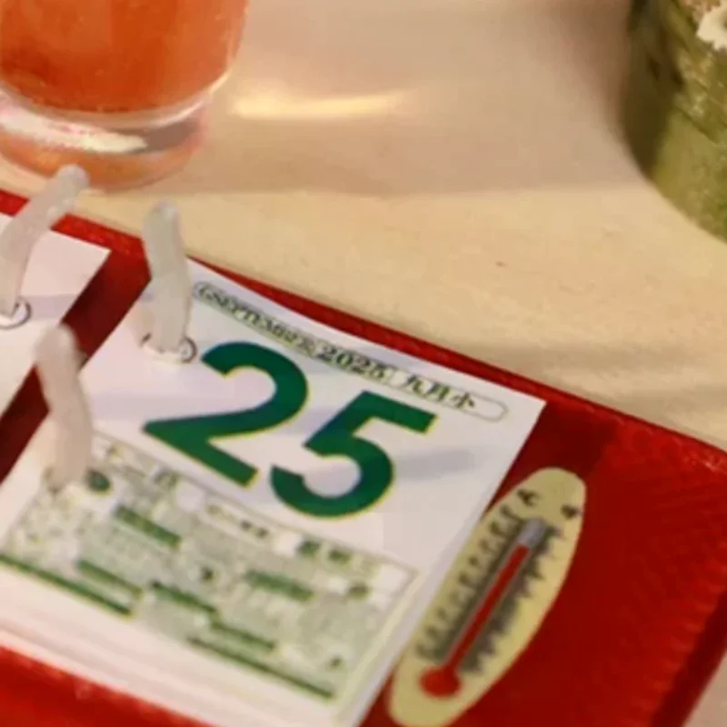 Dollhouse Calendar Scene Model Doll House Furniture Mini Calendar Accessories Miniature Desk Calendar Toy