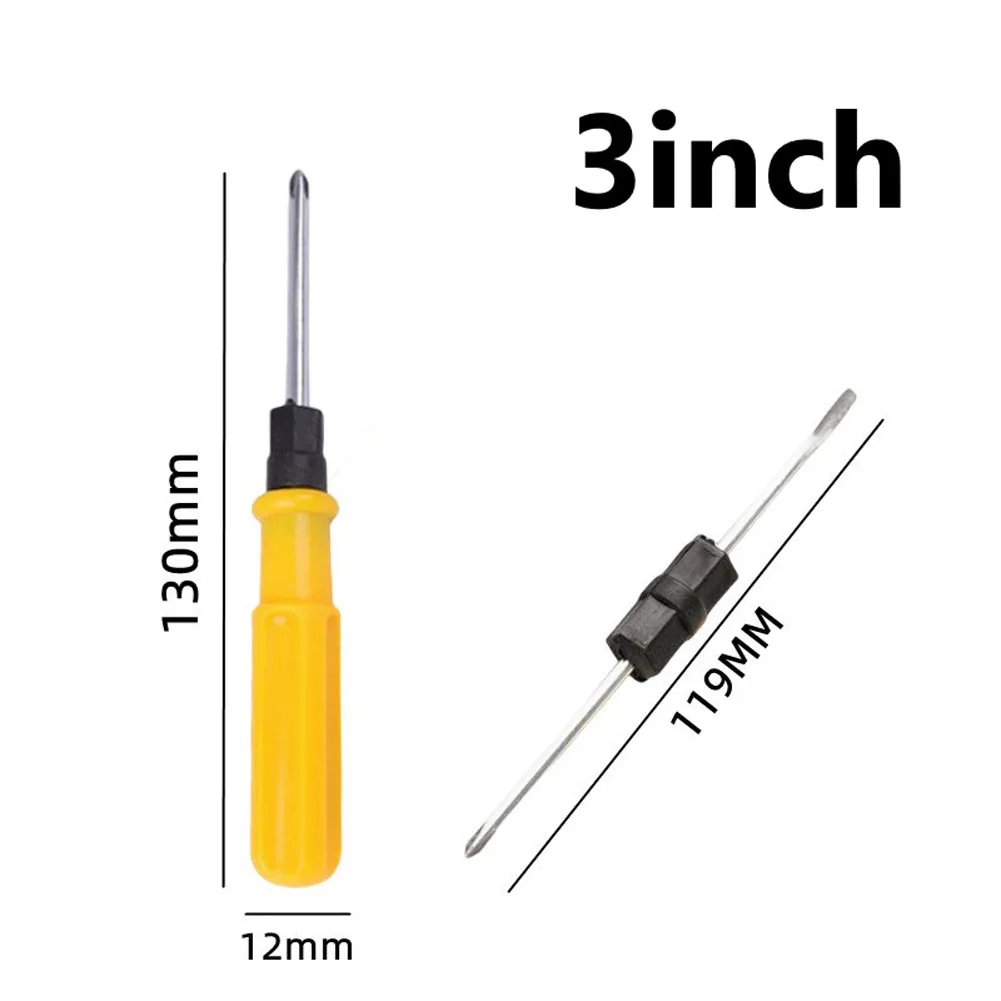 Practical Useful New Screwdrivers Hand Tool 2 Sides Miti-function Slotted Tool Kit 1PC 2/3/4 Inch Cross Screwdrivers