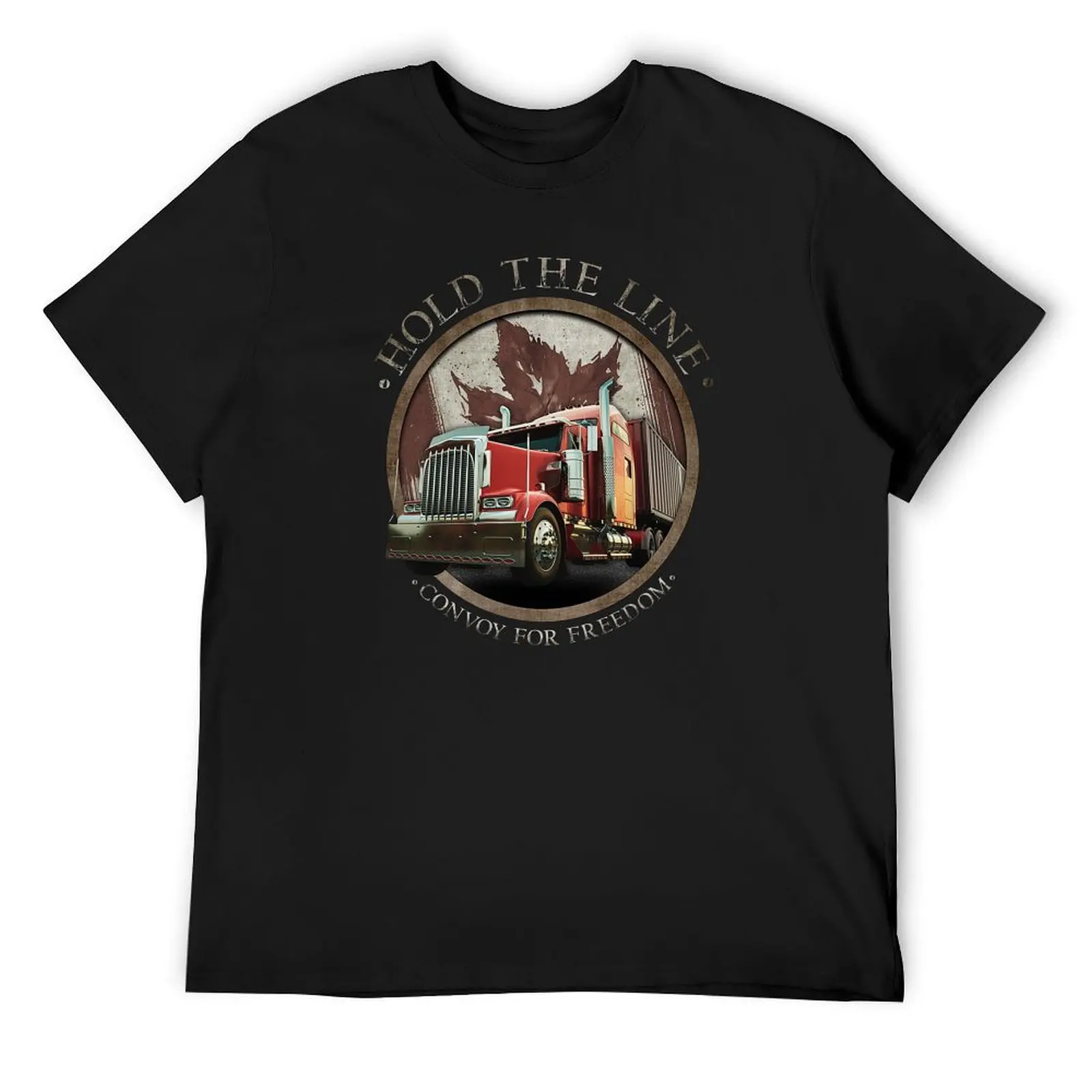 

Hold The Line - Canadian Trucker Protest - Trucker Freedom Convoy T-Shirt funny meme t-shirts cute clothes topping t shirts men