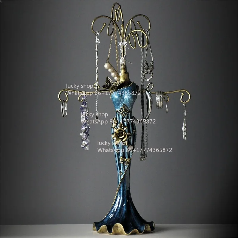 European Retro Princess Jewelry Box Jewelry Storage Box Jewelry Earrings Ring Necklace Display Stand