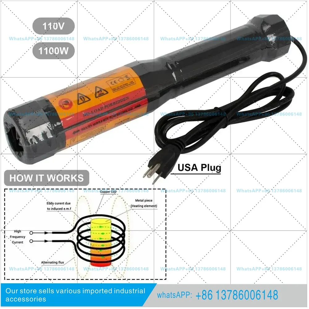 Magnetic Induction Heater Kit 1100W 110V Flameless Heat Coil Set Rusty Screw Removal & Metal Components
