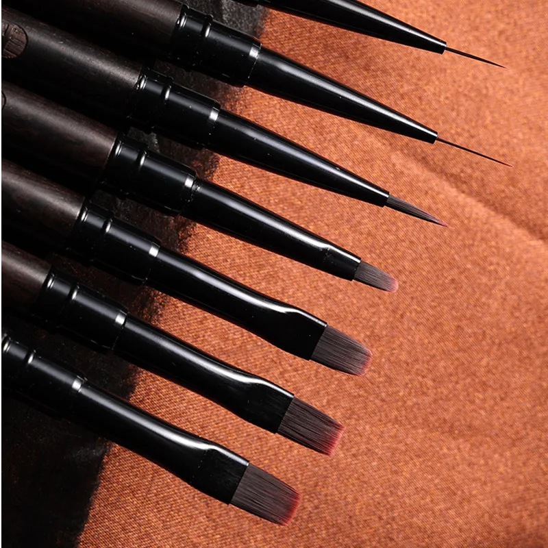 ネイルアートブラシセット 9本入り ネイルライナーブラシ ネイルペイントペン アクリルUVジェルブラシ クリスタルオンブレ マニキュア スパチュラ ポリツール