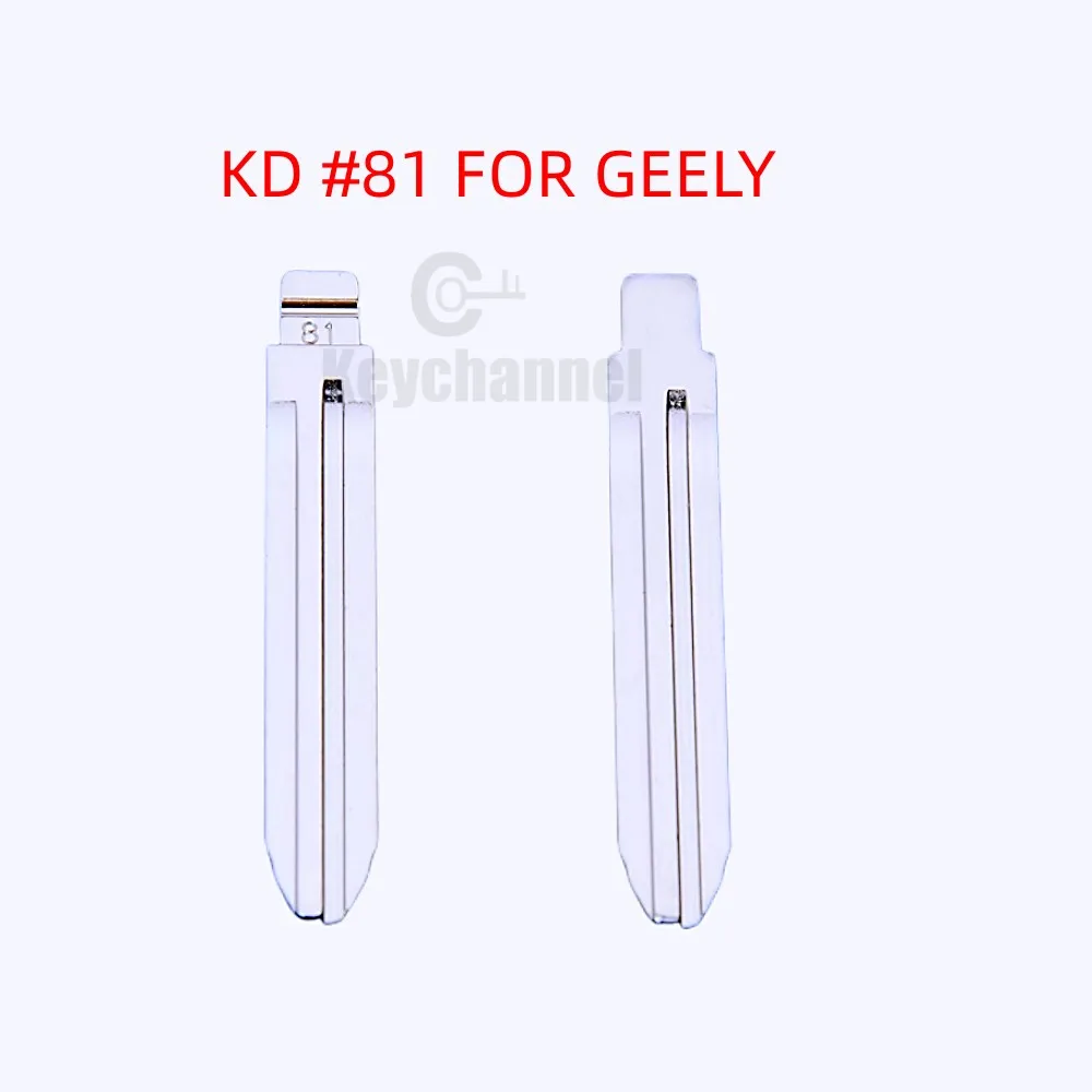 keychannel 10pcs Universal Metal Car Key Blade #81 KD Remote Blank Spare Key for GEELY Remote for KEYDIY VVDI Xhorse Remote