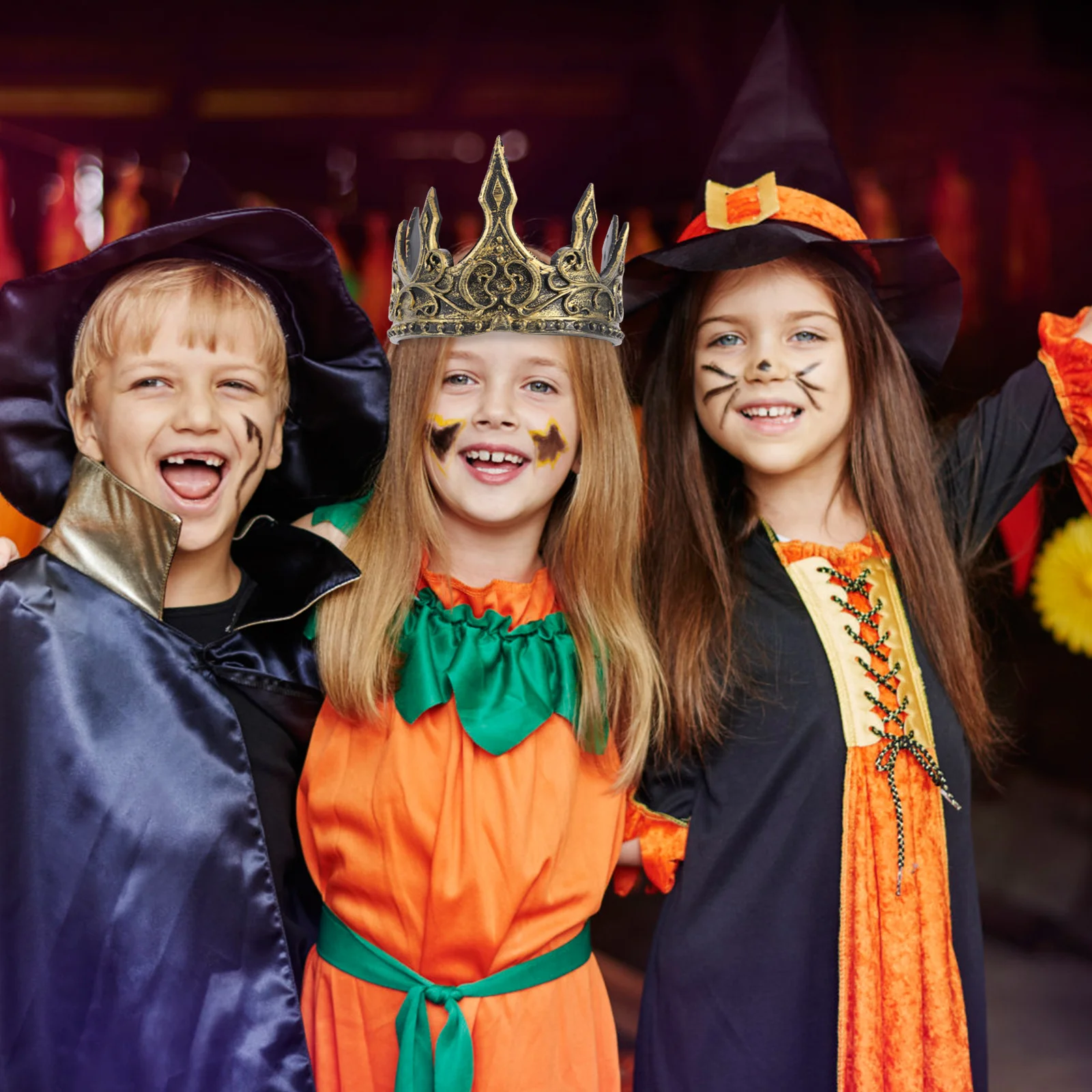 Ipetboom Royal Mittelalter Halloween Stirnband PU Gothic Kopfschmuck für Männer Frauen Vintage Cosplay Kostüm Zubehör