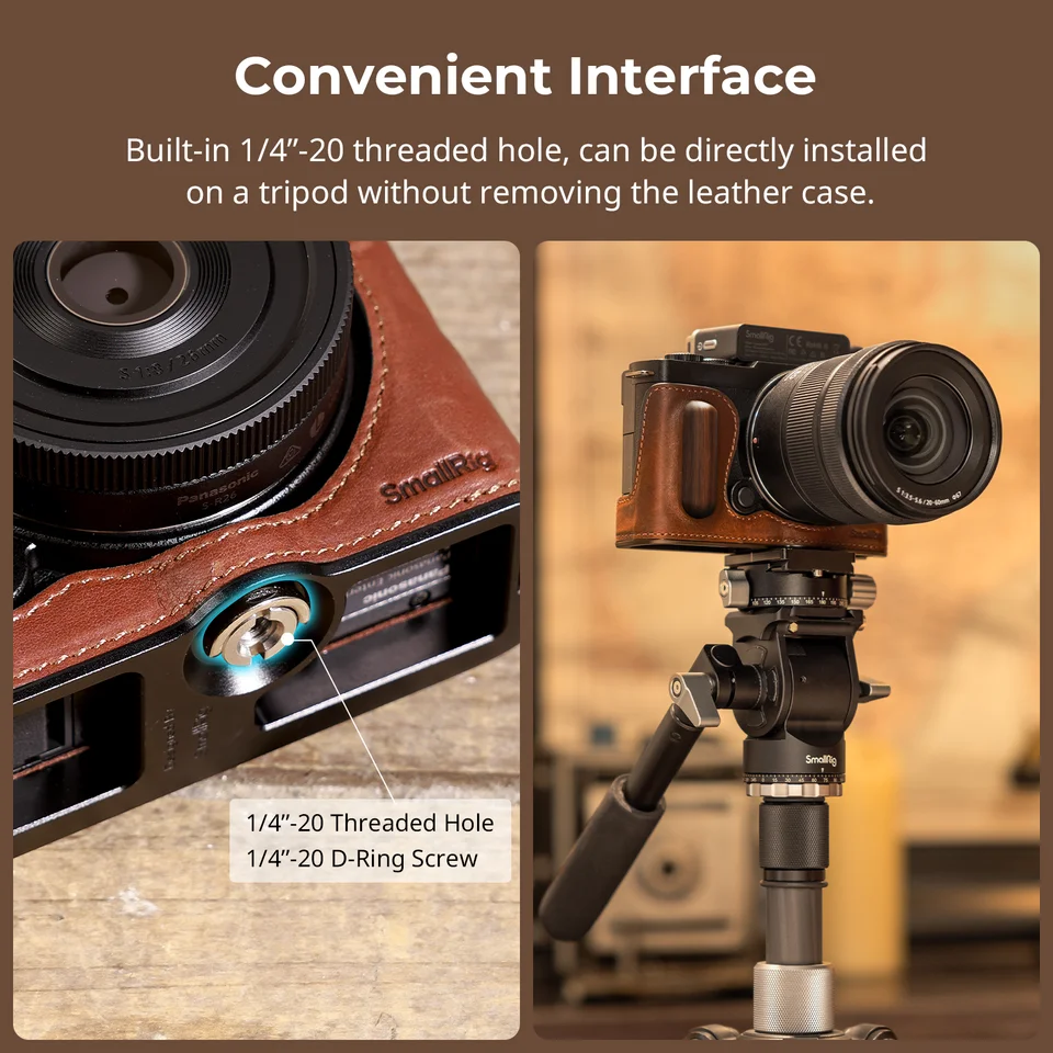 Panasonic LUMIX S9用ケージ オレンジ Smallrig レザーカメラケージ