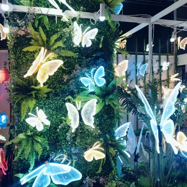 

D68 Waterproof Outdoor Opening and Closing Light butterfly Moving wings for Party Christmas Decorations Garden Landscape