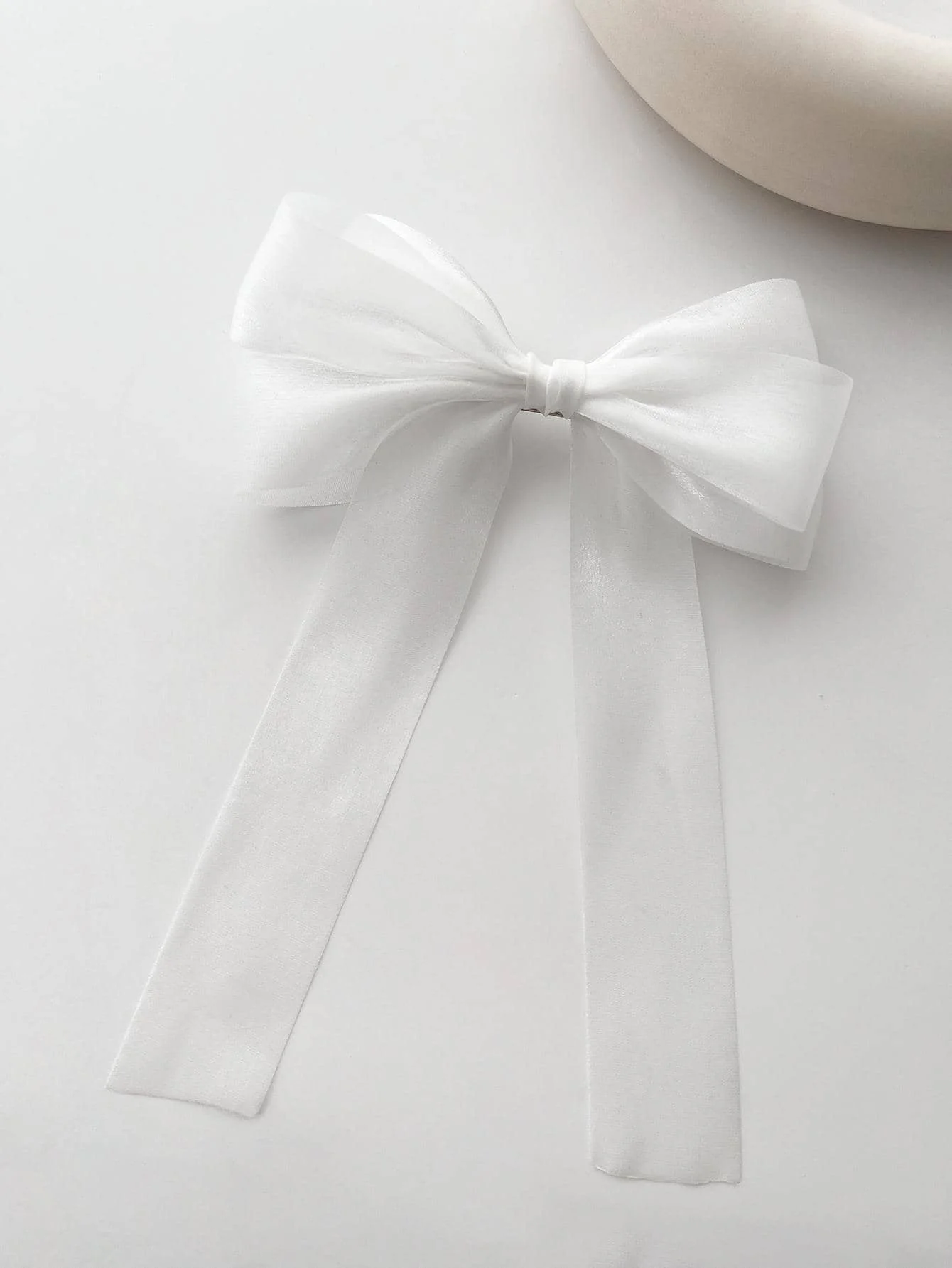 Ladies' solid color simple and versatile elegant multi-layer bow hair clip hair accessory