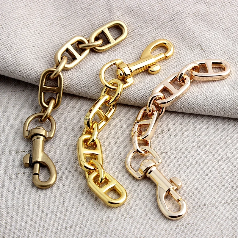 12CM Bag Chain Extension Chain Accessories Bag Dog Buckle Belt Hardware Handbag Belt Wallet Chain Metal Ladies Dag Strap Chain