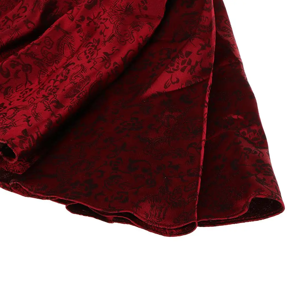 

1/6 Dolls Dress Dark Red Cotton Material Formal Gown Outfit for Party Evening and Wedding Collection