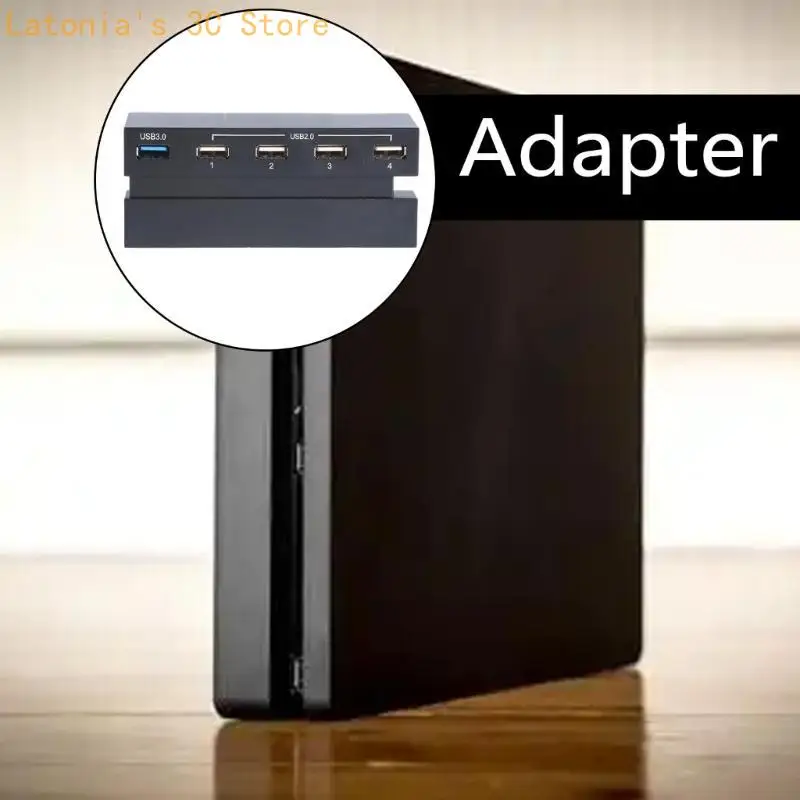 Hochgeschwindigkeits-5-in-1-USB-Hubs für Konsolen, schwarzes Controller-Zubehör, einschließlich 4 x USB 2.0- und USB – Detail 7