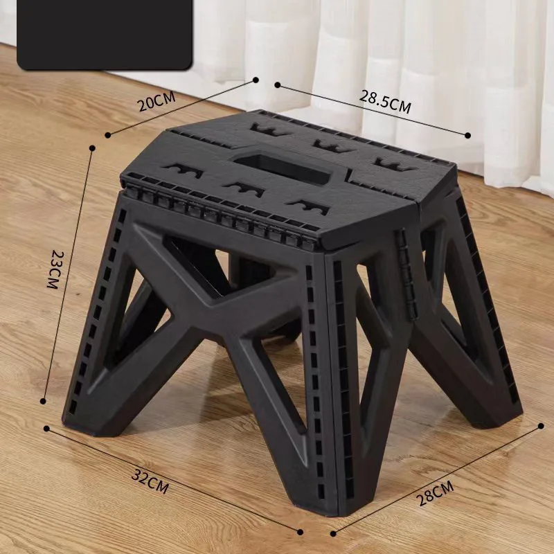 Portable Plastic Low Stool Thickened Folding Stool Outdoor Fishing Camping Chair Household Children's Stools Outdoor Furniture image 6