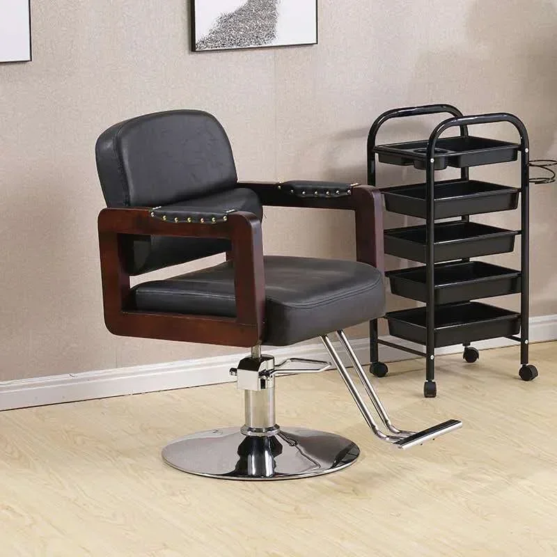 Schoonheidsspecialiste Metalen Kappersstoelen Stylist Moderne Cosmetische Kapperskappersstoelen Ergonomische Silla De Barbero Salonapparatuur