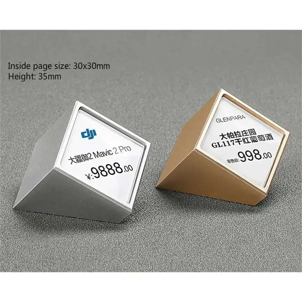 10 stks Supermarkt Rode Wijn Thee Labe Houder Zilver Metaal Aluminium Commodity Prijskaartje Display Frame