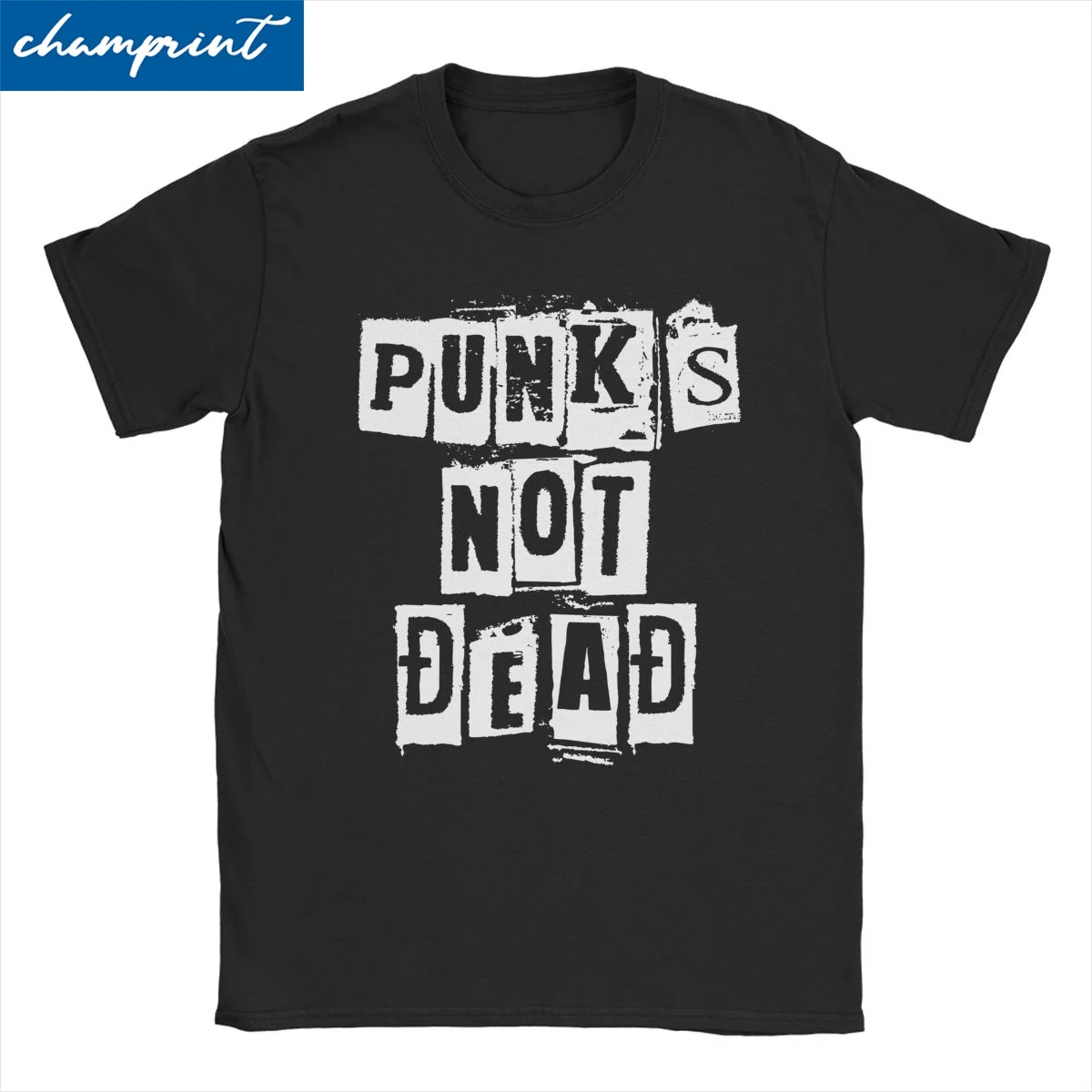 Vintage Retro Punks Not Dead Rock T-Shirts Men Women\'s Round Collar Cotton T Shirts Tee Shirt Graphic Printed Clothes