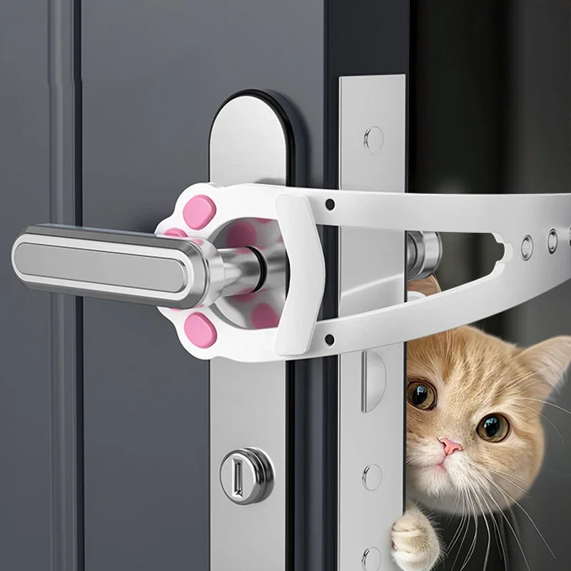 

Punch-Free Pet Door Opener Adjustable Cat Door Holder Latch Easy Installation Pet Flap Door for Dog Cats Pet Supplies