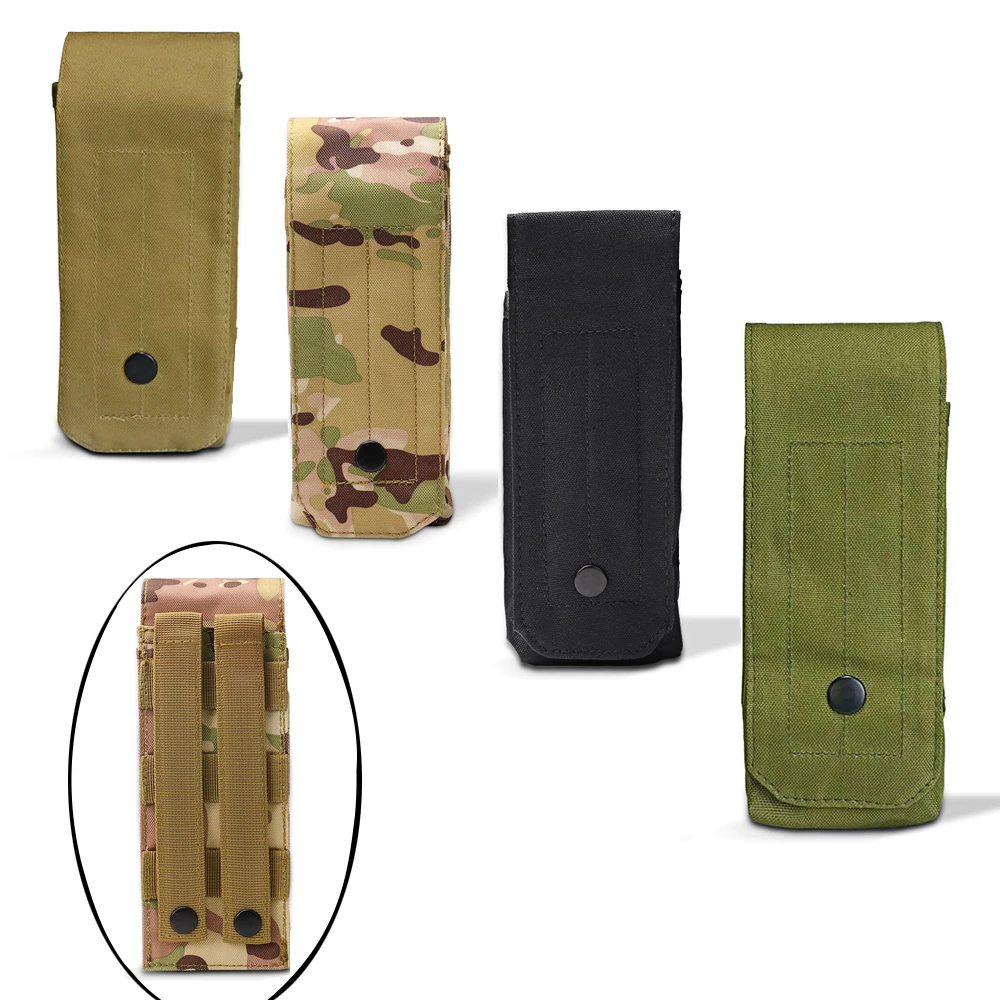 Tactical MOLLE Single Magazine Pouch Army Military AK M4 Ammo Clip Rifle Pistol Mag Bag Hunting Cartridge Pouch Multicam Holder