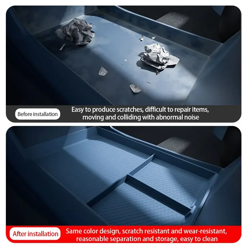 For ZEEKR 001 2024 2025 2023 Silicone central control storage box Partition storage Car interior accessories For ZEEKR 001 2024