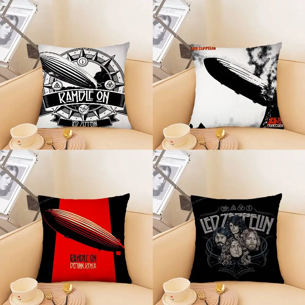 1pc Band L-Led Z-Zeppelin Anime Pillow Case Fashion Square Pillowcase Bedroom Sofa Room Ins Decoration Leisure