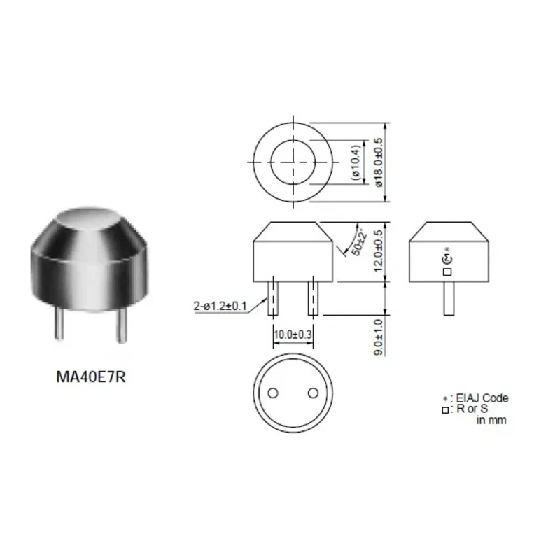 MA40E7R, MA40E7S ultrasonic sensor