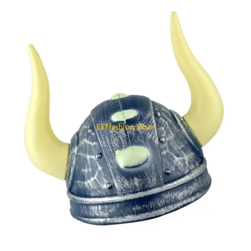 Y5GC Adjustable Roman Spartans Soldier Helmets Roman Spartans Helmets with Double Horns for Costume Parties and Party Cosplay