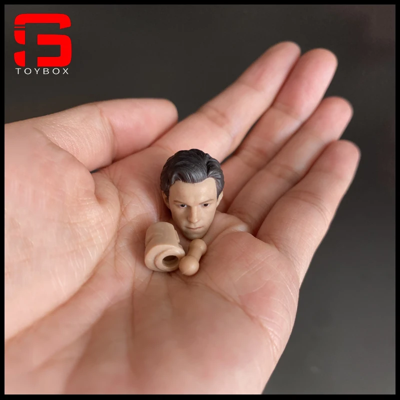 1/12 Scale Tom Holland Head Sculpt PVC Male Soldier Head Carving Fit 6'' SHF Action Figure Body Dolls