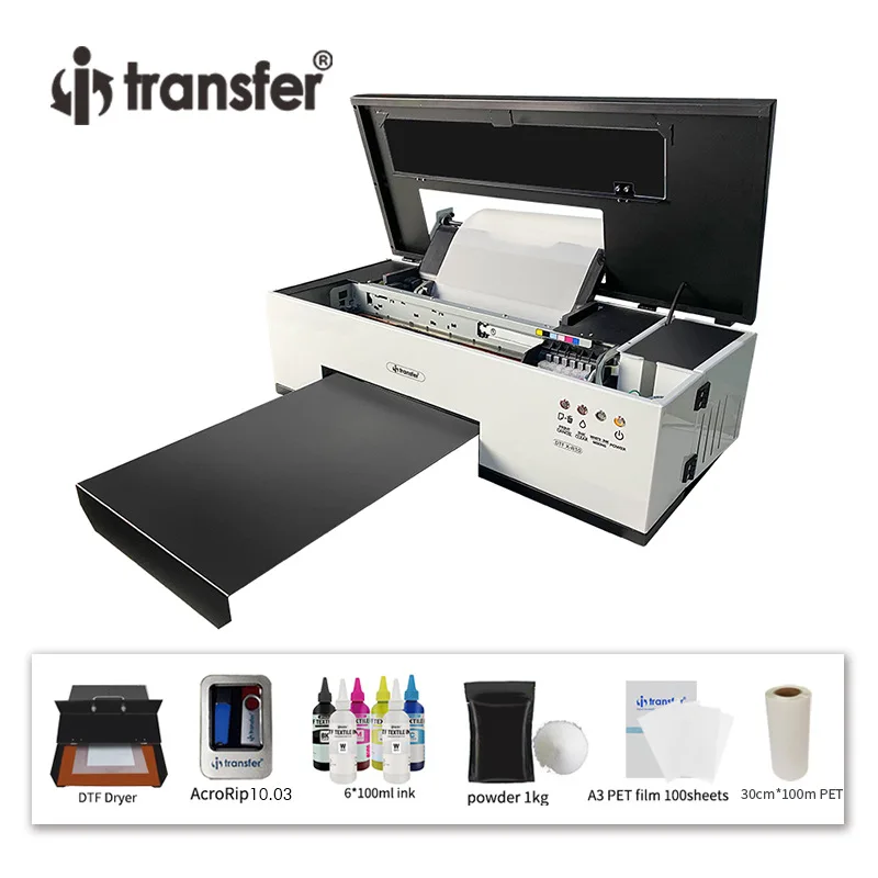 L1800 White Ink Cycle Automatische Papierzuführungssteuerung DTF-Drucker-Startpaket, kostenloses Trocknungsgerät