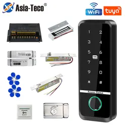 Kit de système de contrôle d'accès Tuya WiFi RFID, ouvre-porte à empreintes digitales, sécurité à domicile intelligente, serrure de porte électrique magnétique numérique