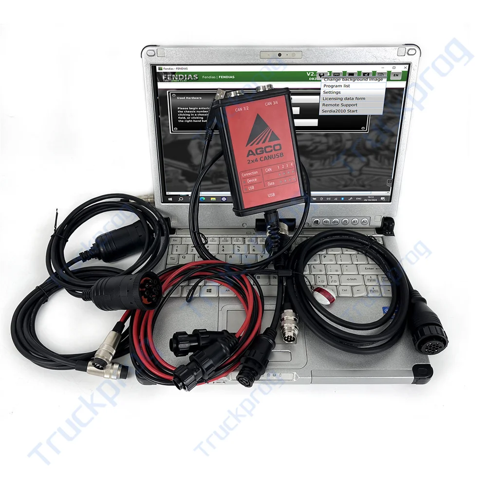 

CF C2 laptop for AGCO Diagnostic Kit AGCO EDT CANUSB Interface for Agricultural Tractor Diagnostic Tool with key dongle