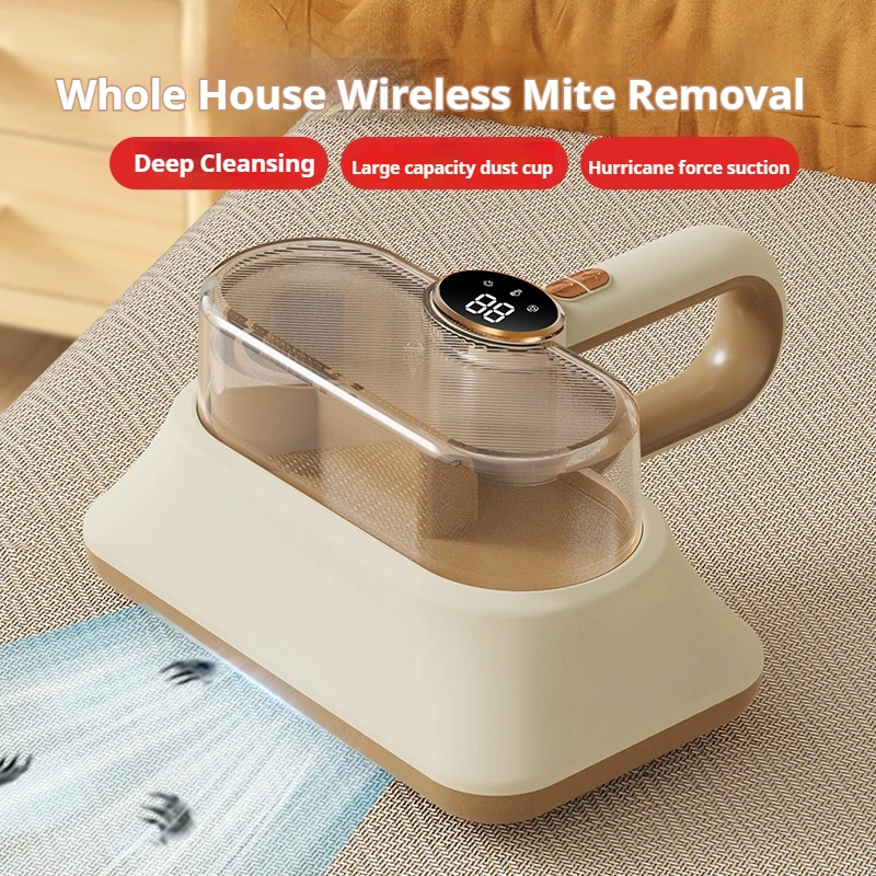 

Cordless Mite Remover Vacuum 9000 Taps Minute Large Dust Cup HEPA Filter strong beating vibration Portable Bed Sofa Cleaner
